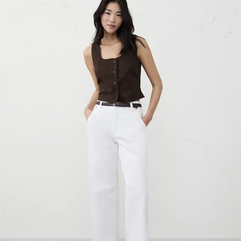 Banana Republic Brown Button-Up Top